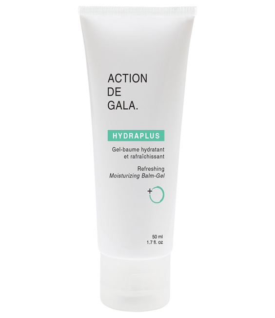 Hydraplus, gel-baume hydratant et rafraîchissant Action de Gala, disponible au Salon Esthétique Entre-Nous à Saint-Georges, en Beauce, pour une hydratation intense et une sensation immédiate de fraîcheur.