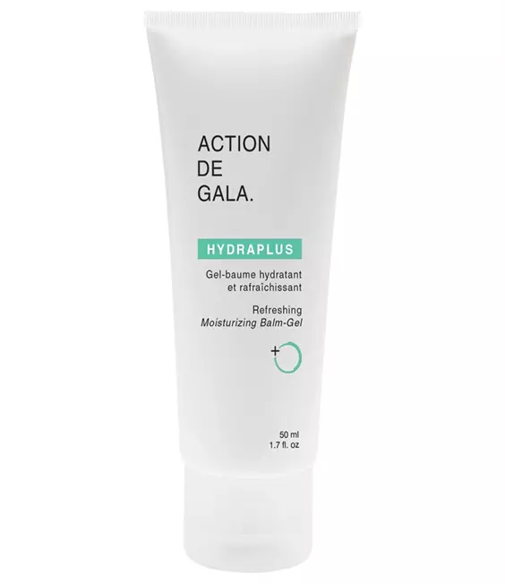 Hydraplus, gel-baume hydratant et rafraîchissant Action de Gala, disponible au Salon Esthétique Entre-Nous à Saint-Georges, en Beauce, pour une hydratation intense et une sensation immédiate de fraîcheur.