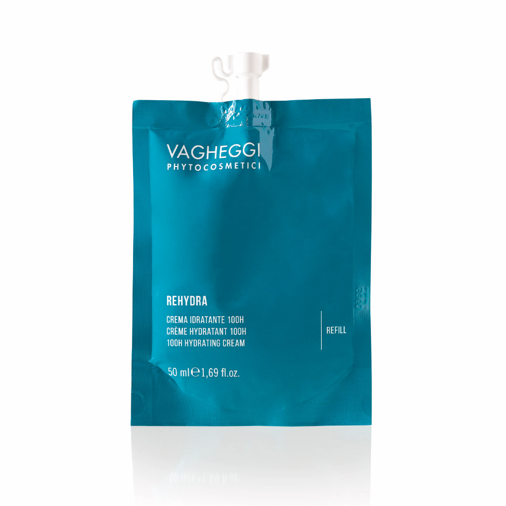 Crème hydratante rechargeable Vagheggi, offerte au Salon Esthétique Entre-Nous à Saint-Georges, en Beauce, combinant efficacité, durabilité et soin professionnel pour votre peau.